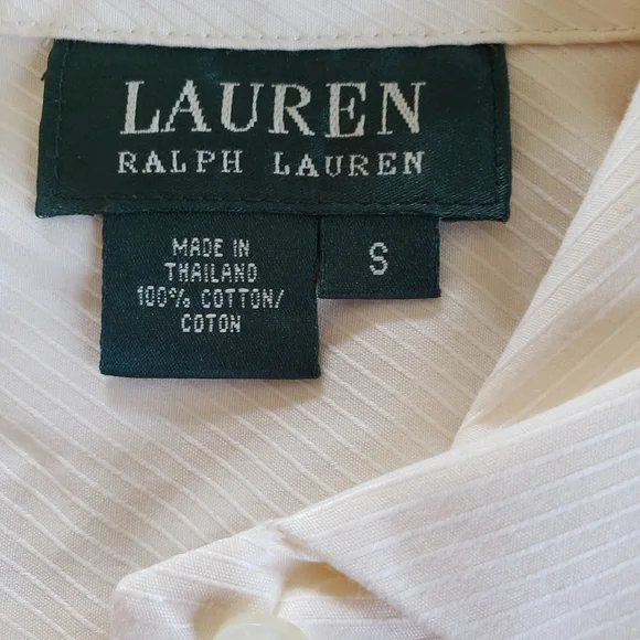 Womens Ralph Lauren button-front blouse. Yellow. Small. - Picture 5 of 5